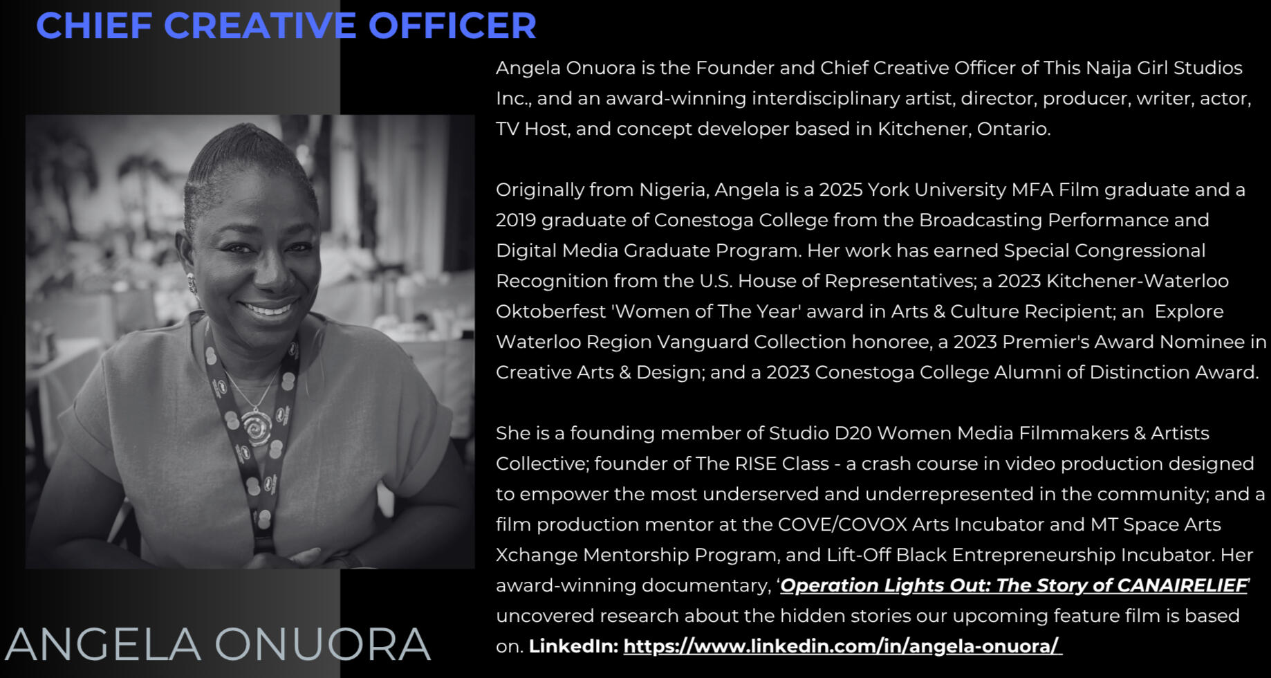 IzuTribe Team - Angela Onuora